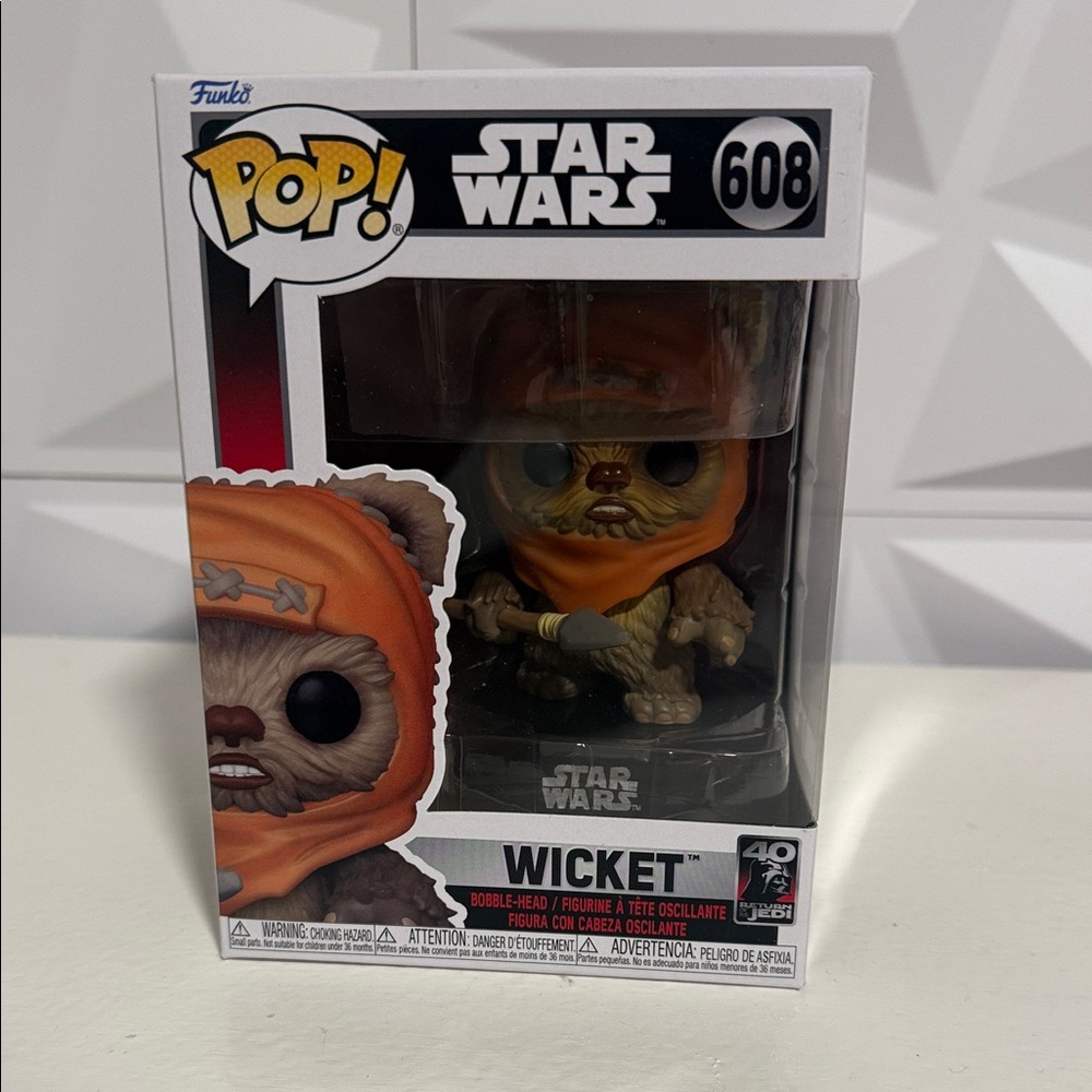 Funko Pop Star Wars Wicket in Orange and Brown
